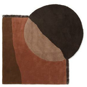 Ferm Living View Tufted Teppi, Red Brown