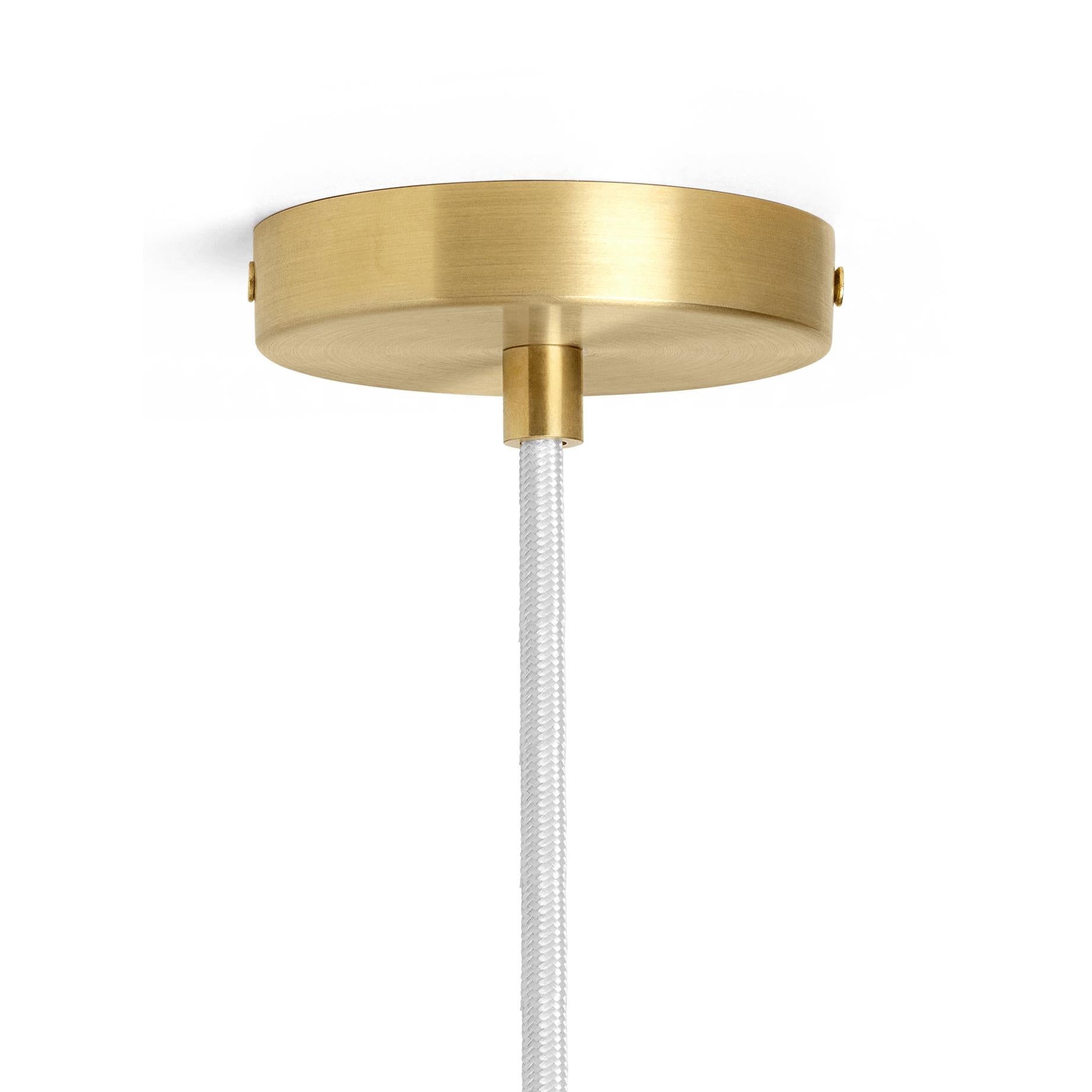 Ferm Living VUELTA Suspension Lampe en laiton Ø60 cm, blanc