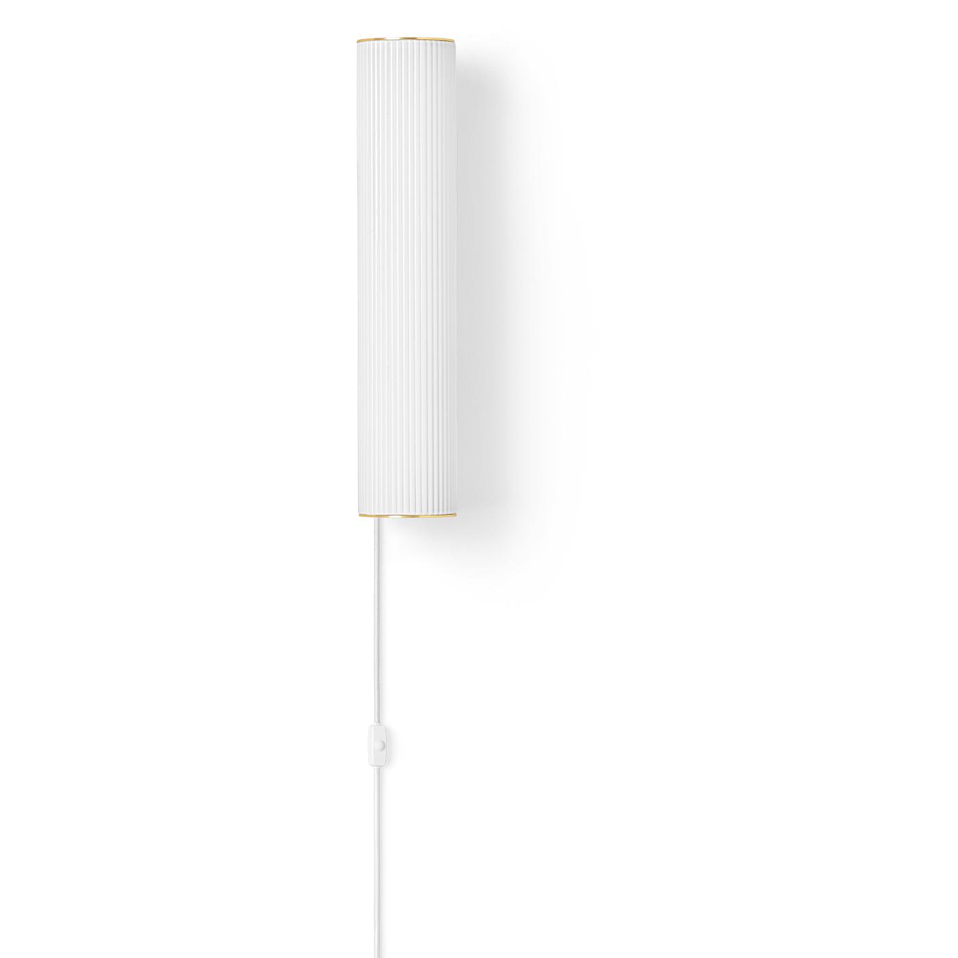 Ferm Living Vuelta Wall Lampe en laiton Ø40 cm, blanc