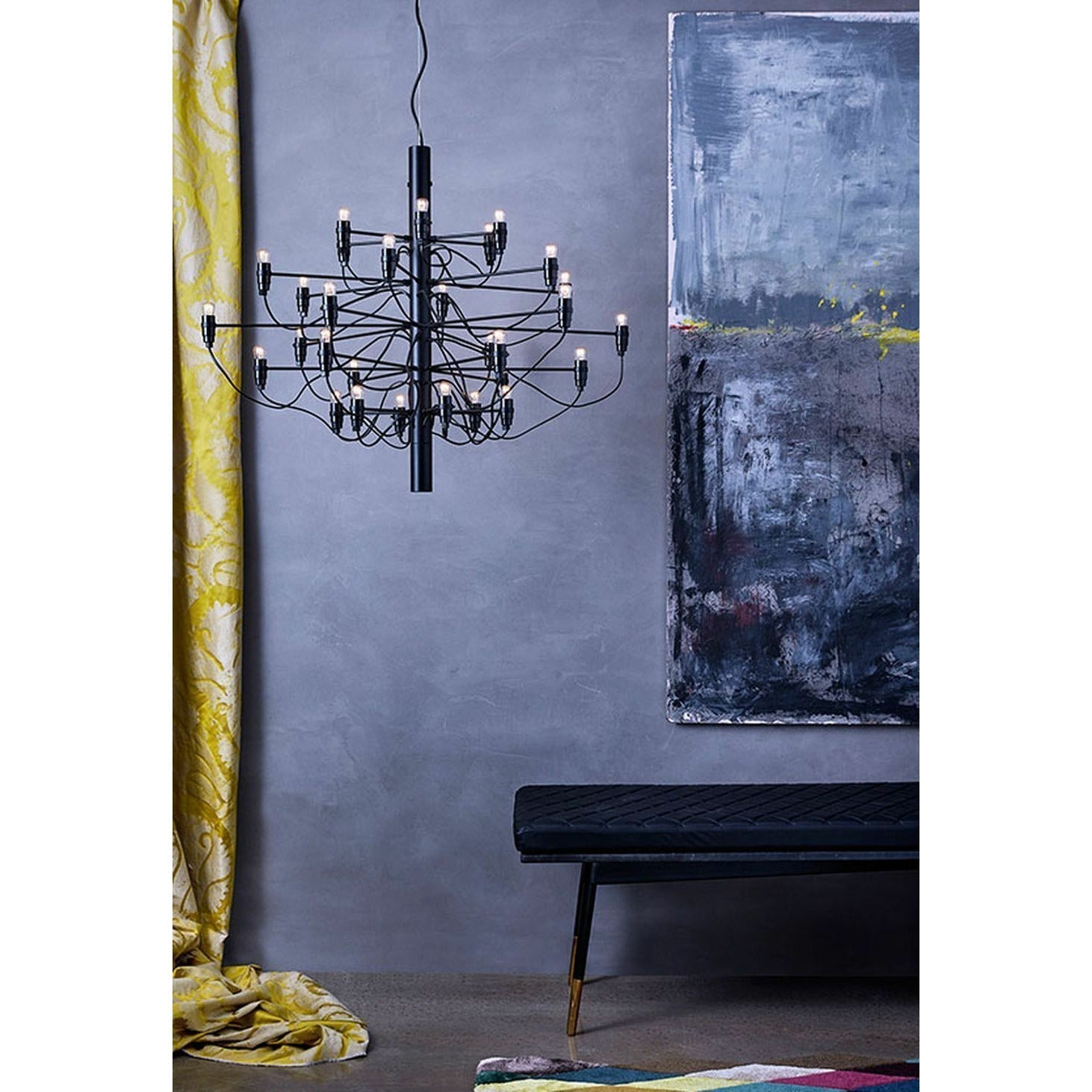 Flos 2097/50 Frosted Chandelier, Brass