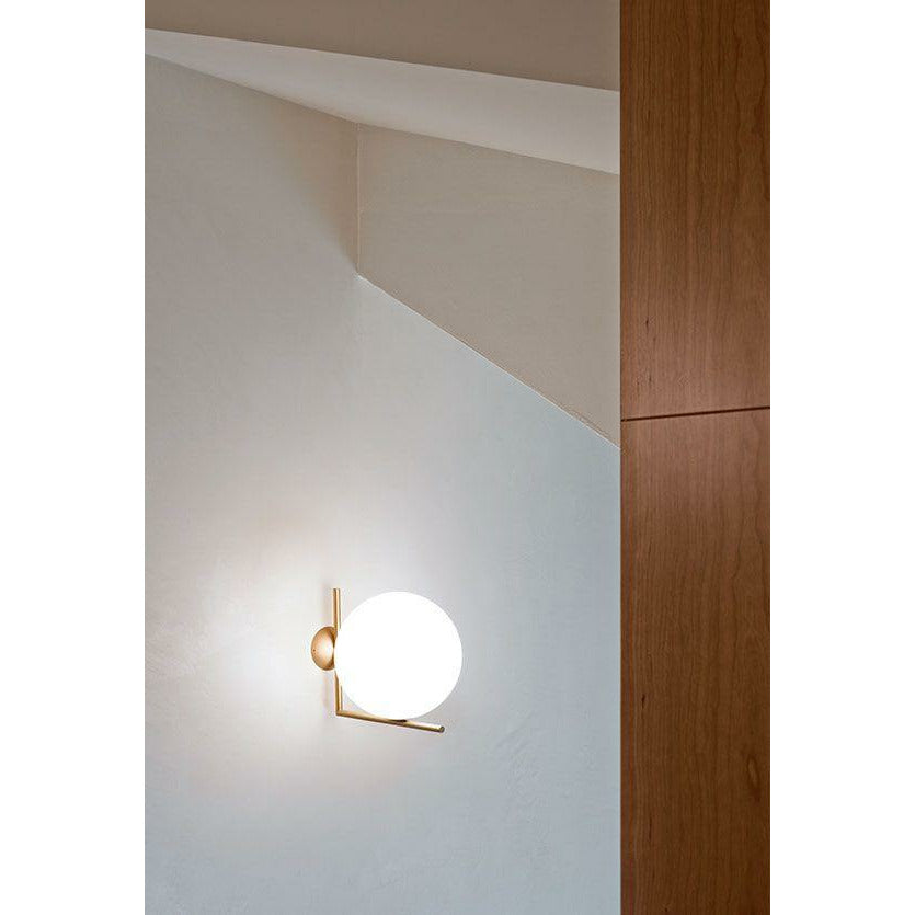 Flos Ic Light C/W1 Wall/Ceiling Lamp, Brass