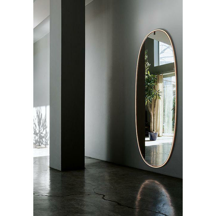 Flos La Plus Belle Mirror med integrerad belysning, aluminium