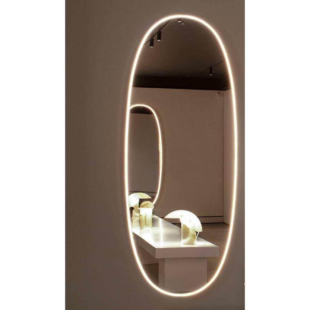 Flos La Plus Belle-Spiegel mit integrierter Beleuchtung, Aluminium