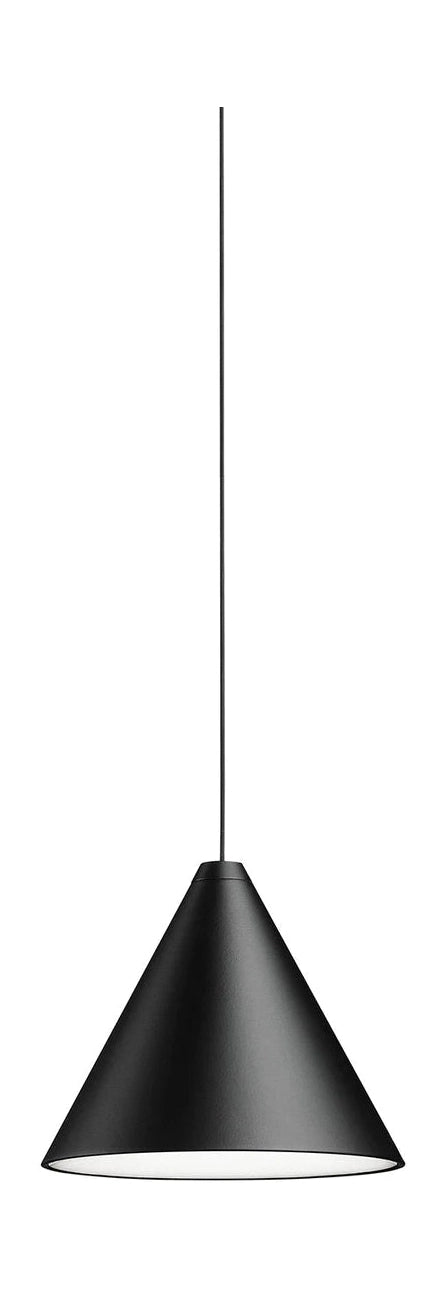FLOS String Light Cone Pot Pendulum Dimmable 12 m, negro