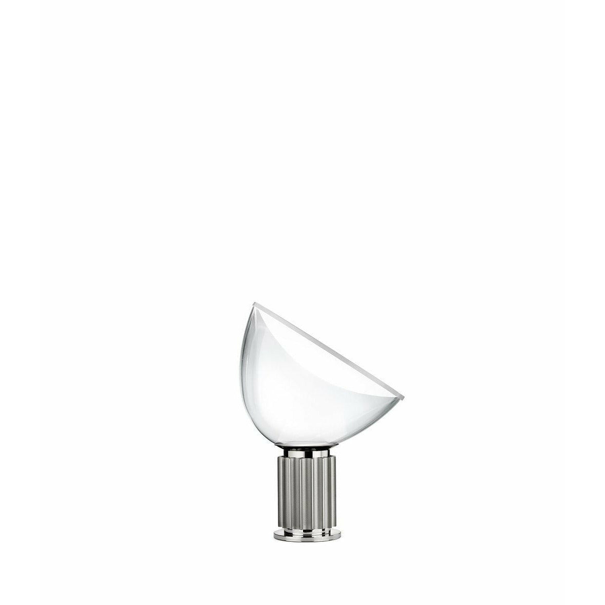 Flos Taccia liten bordlampe glassskygge liten, sølv