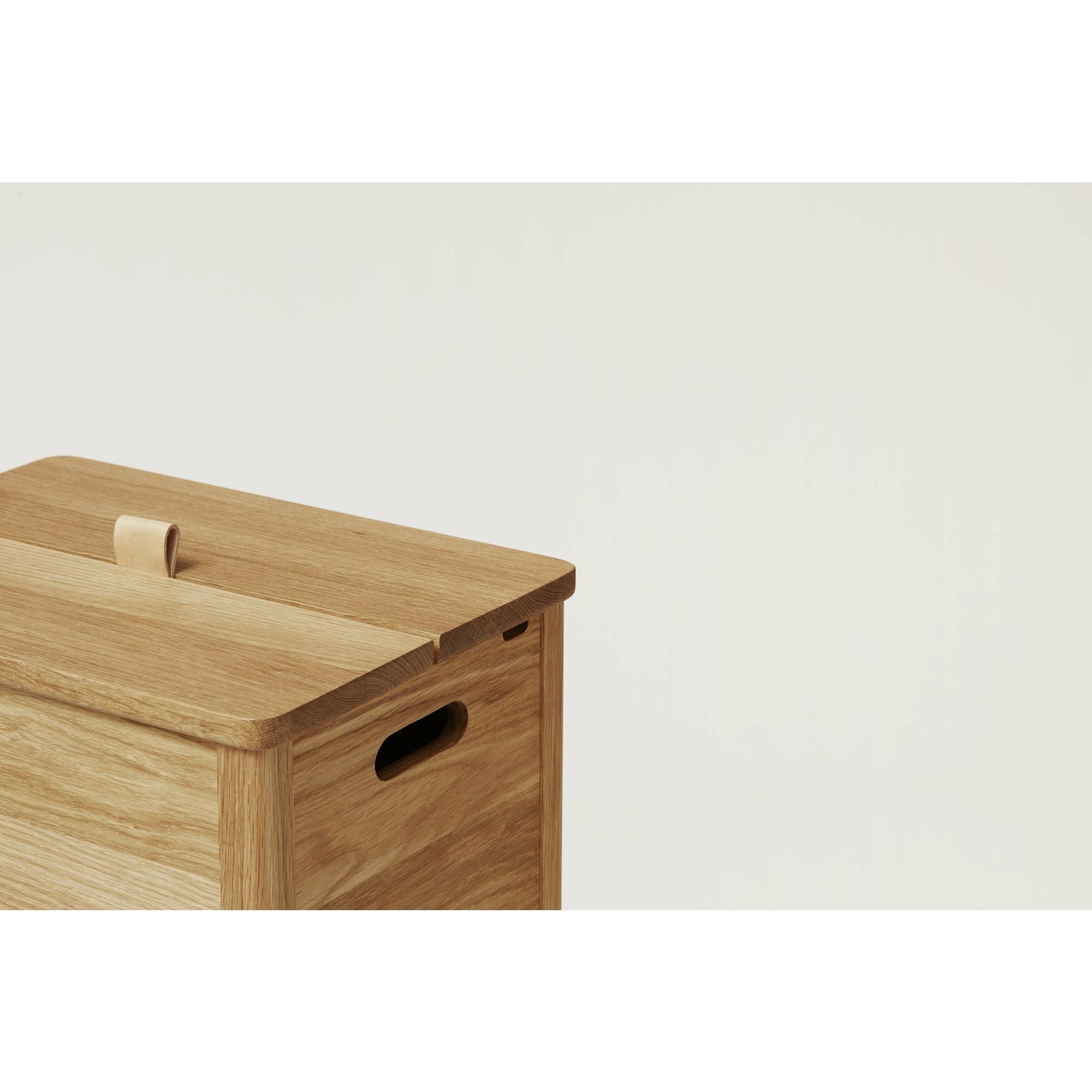 Form & Refine A Line Laundry Box. Oak