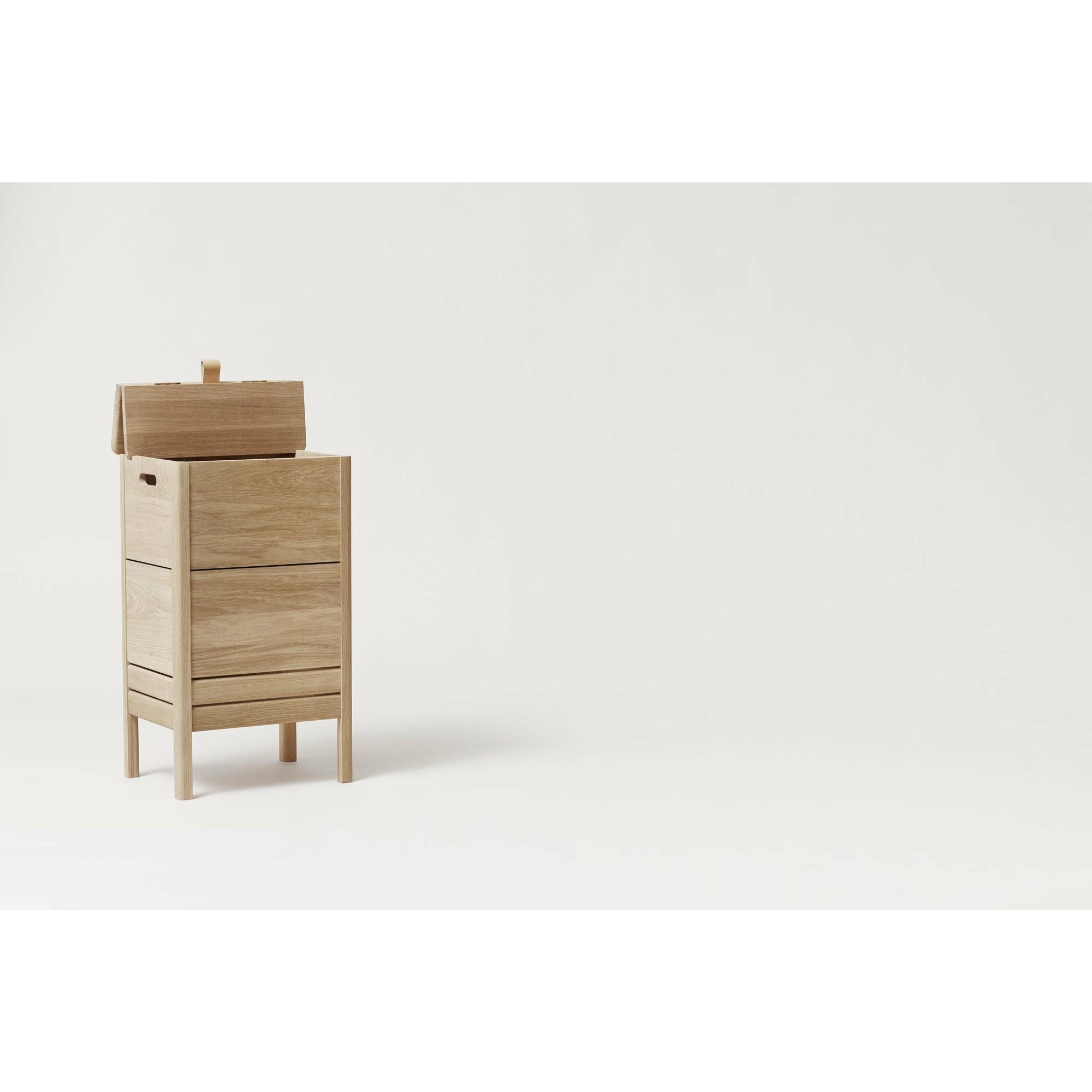 Form & Refine A Line Laundry Box. White Oak