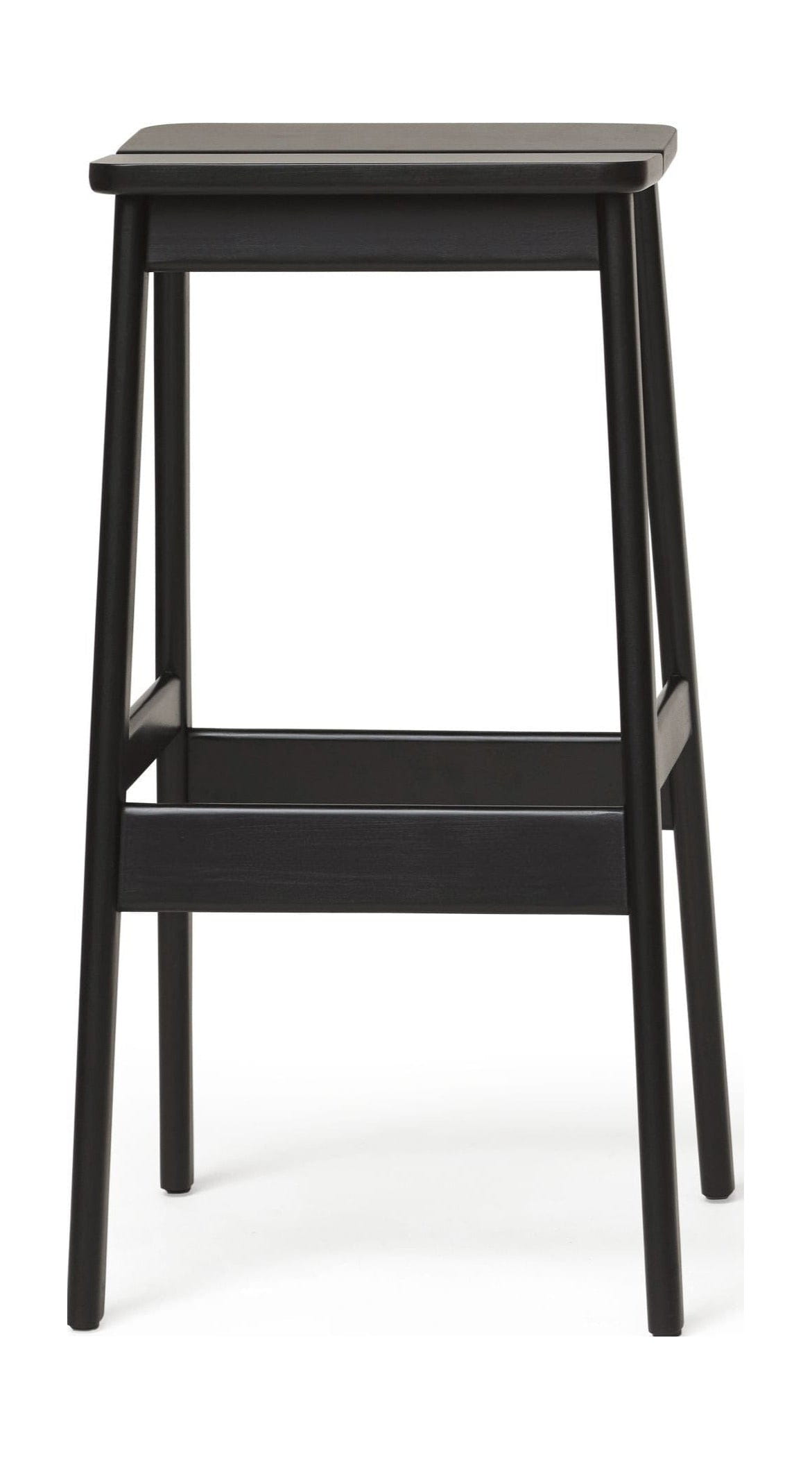 形式和精炼角度标准条凳75厘米。黑色染色的山毛榉