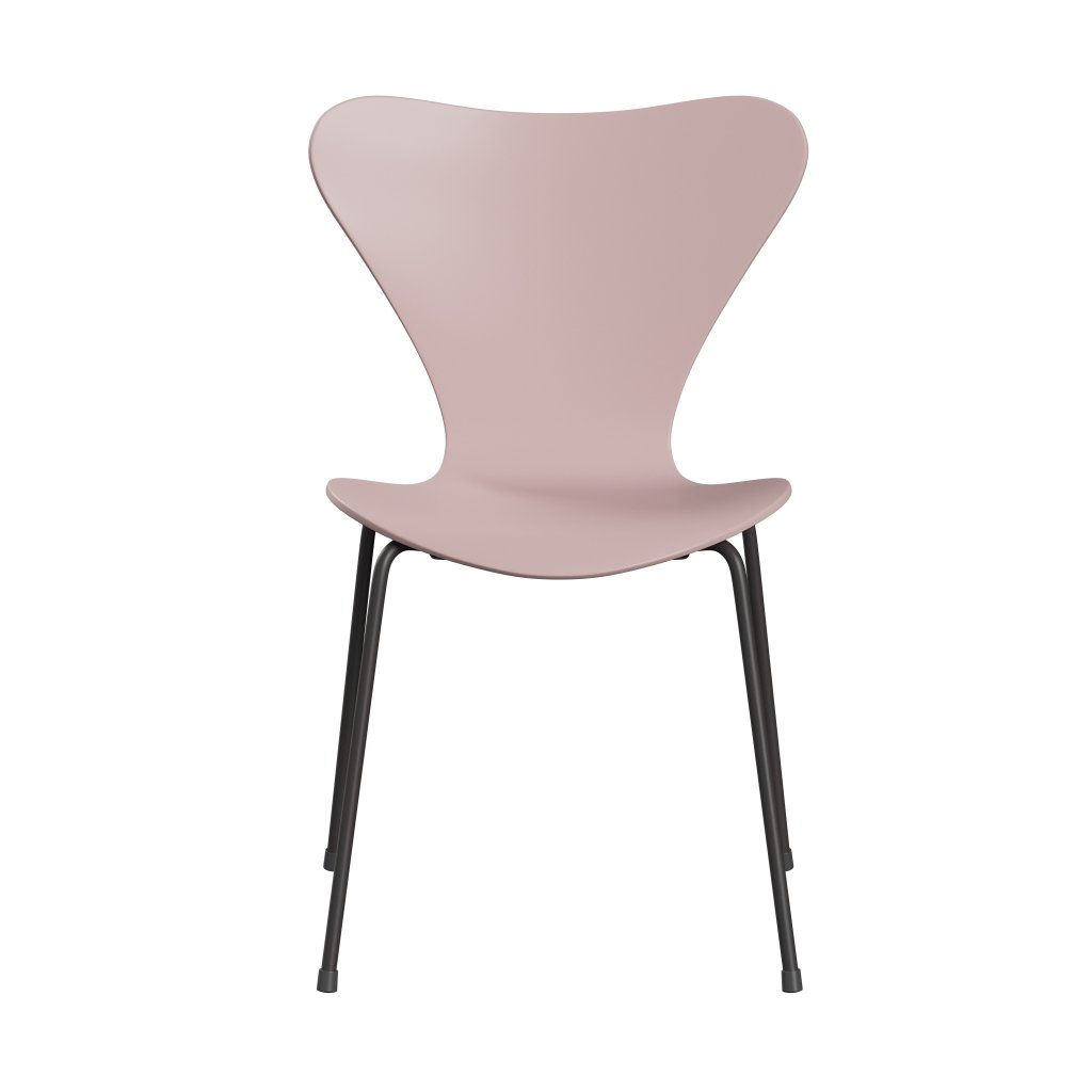 Fritz Hansen 3107 Chair Unupholstered, Warm Graphite/Lacquered Pale Rose