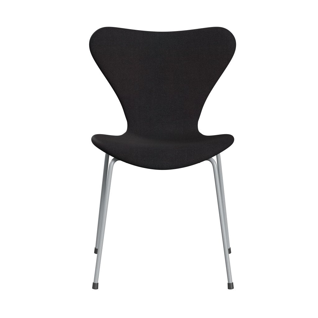 Fritz Hansen 3107 Chair Full Upholstery, Silver Grey/Sunniva 2 Black (Sv683)
