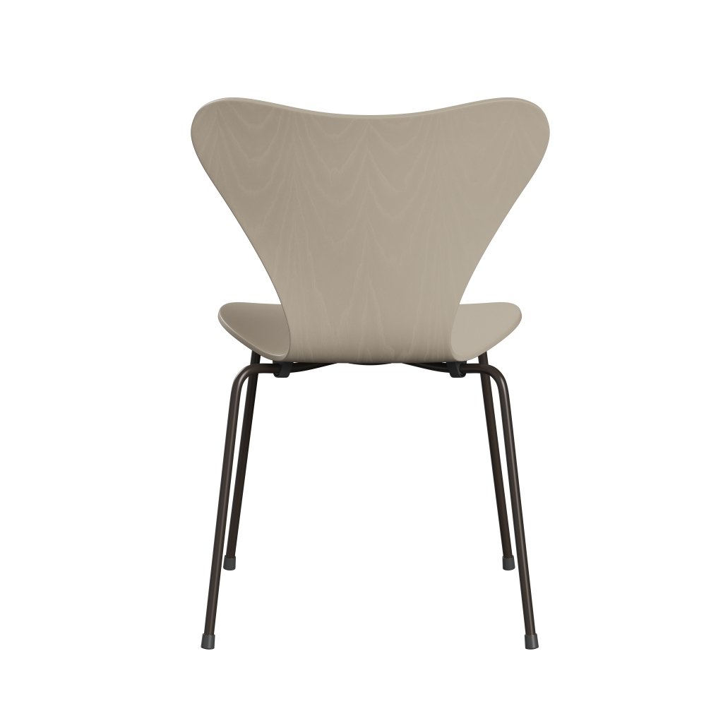 Fritz Hansen 3107 chaise inupsie, bronze brun / cendre teint léger beige