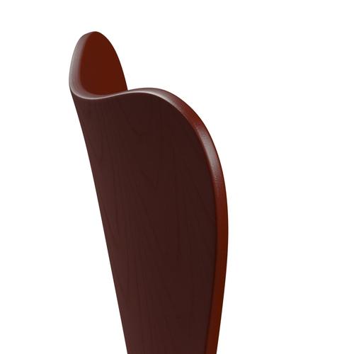 Fritz Hansen 3107 sedia non uffolisca, bronzo marrone/rosso veneziano tinto