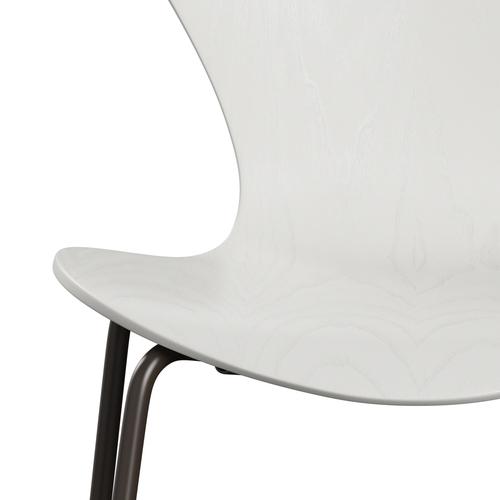 弗里茨·汉森（Fritz Hansen）3107椅子未塑料，棕色青铜/染色灰白色