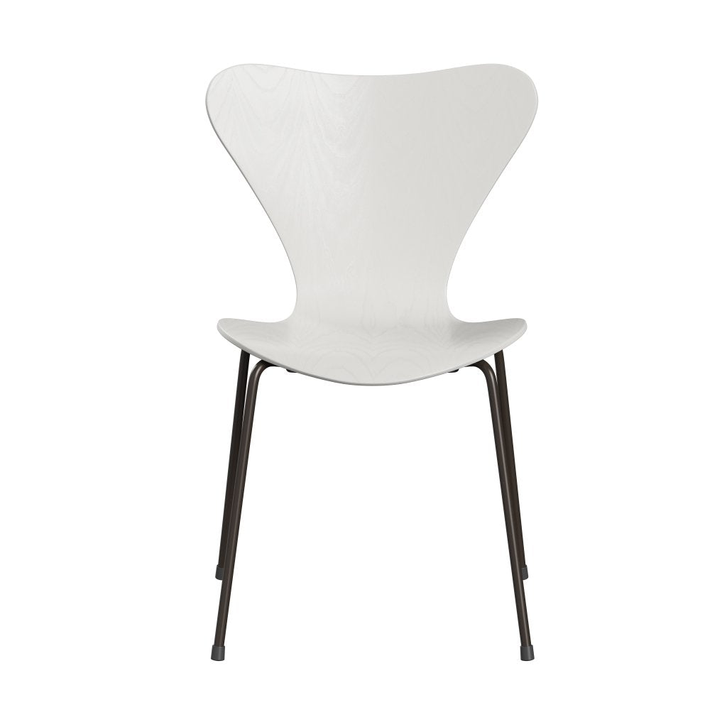 弗里茨·汉森（Fritz Hansen）3107椅子未塑料，棕色青铜/染色灰白色