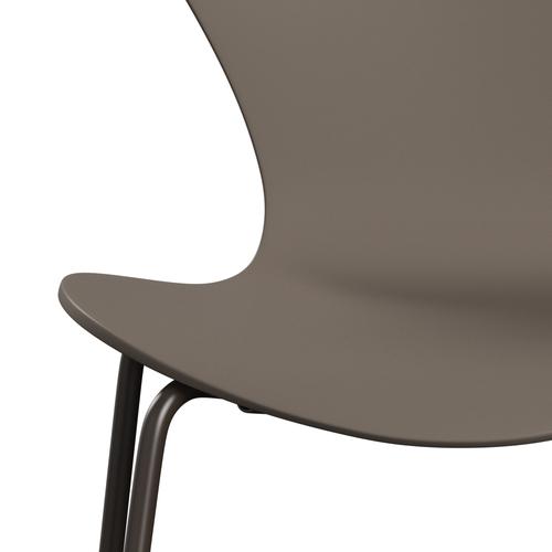 Fritz Hansen 3107 Chair Unupholstered, Brown Bronze/Lacquered Deep Clay