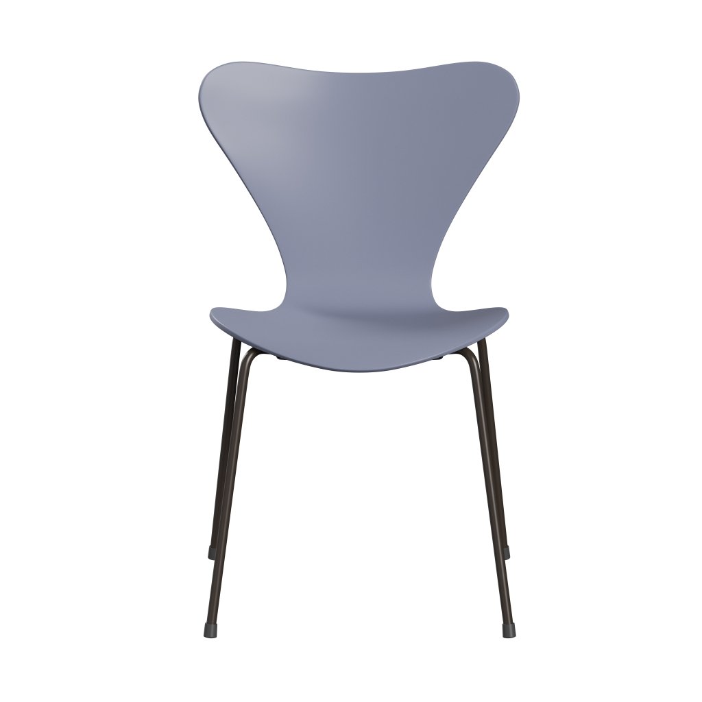 Fritz Hansen 3107 chaise inupsie, bronze marron / lavande de lavande bleu