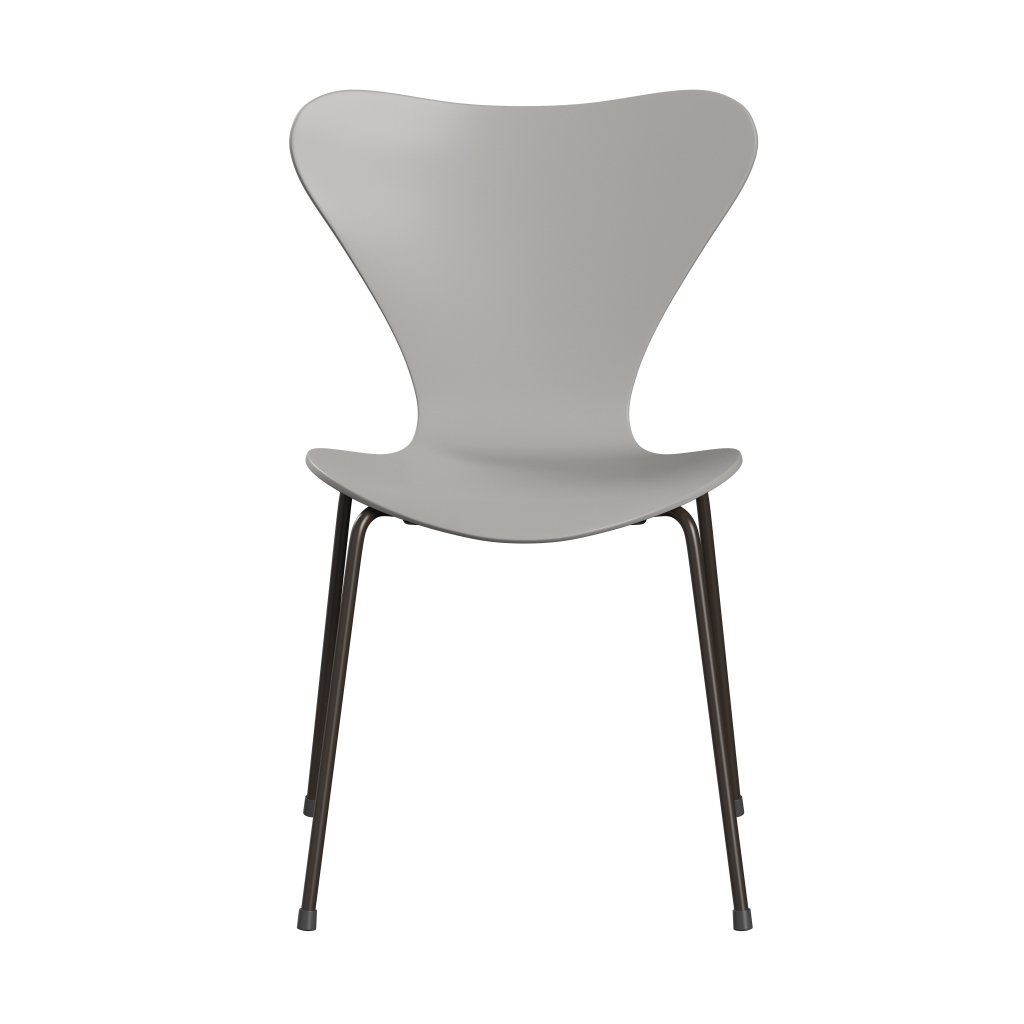 Fritz Hansen 3107 Chair Unupholstered, Brown Bronze/Lacquered Nine Grey