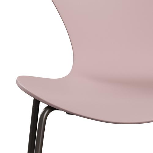 Fritz Hansen 3107 Stol UnupHolstered, Brown Bronze/Lacquered Pale Rose