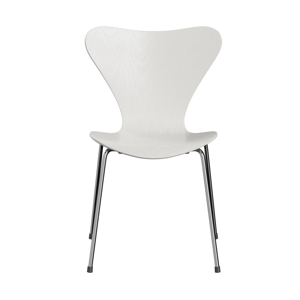 弗里茨·汉森（Fritz Hansen）3107椅子未塑料，铬/染色白色