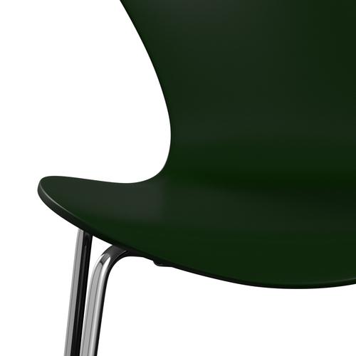 弗里茨·汉森（Fritz Hansen）3107椅子未塑形，镀铬/漆的常绿