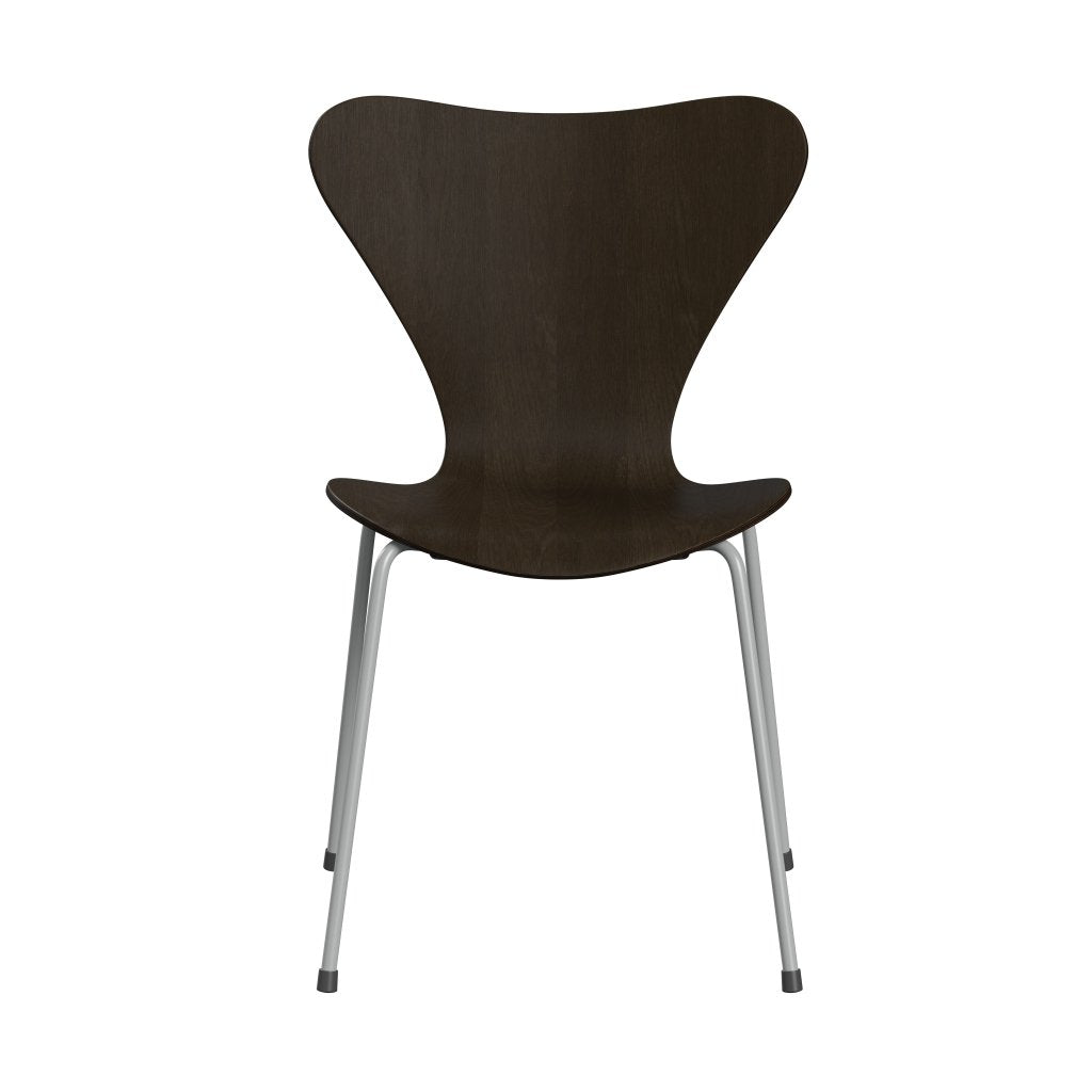 Fritz Hansen 3107 Chair Unupholstered, Nine Grey/Dark Stained Oak