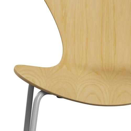 Fritz Hansen 3107 Chair Unupholstered, Nine Grey/Ash Veneer Natural