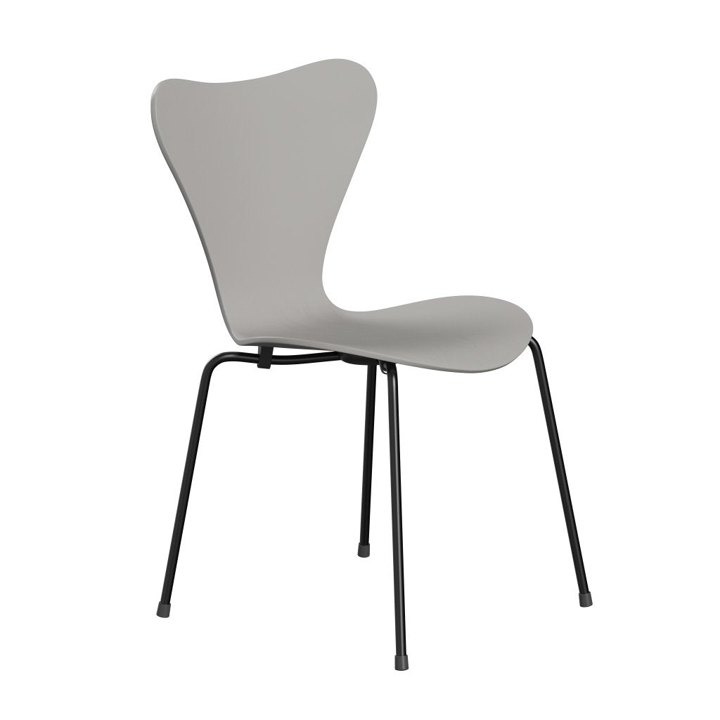 Fritz Hansen 3107 chaise unophastered, noir / teint cendre neuf gris