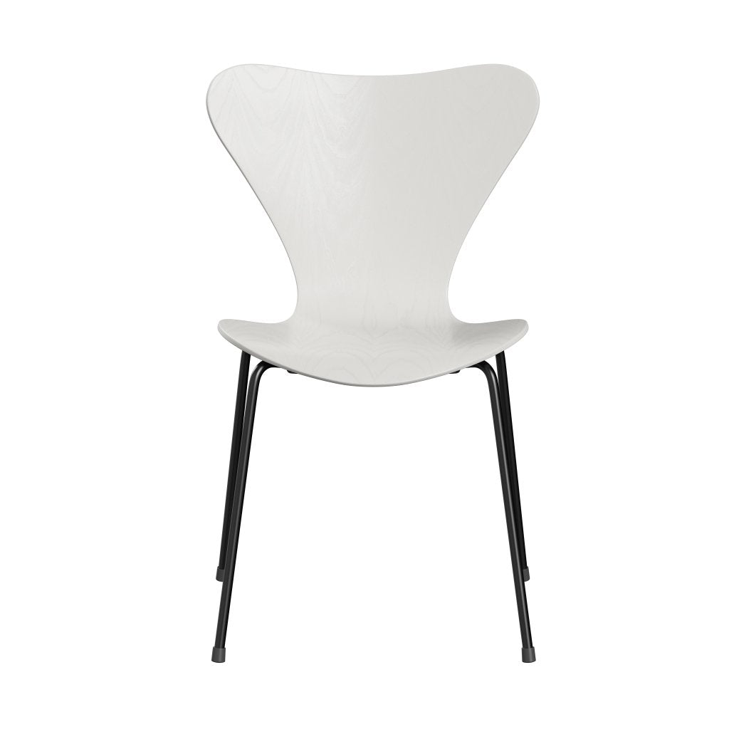 Fritz Hansen 3107 chaise unophastered, noir / teint blanc blanc