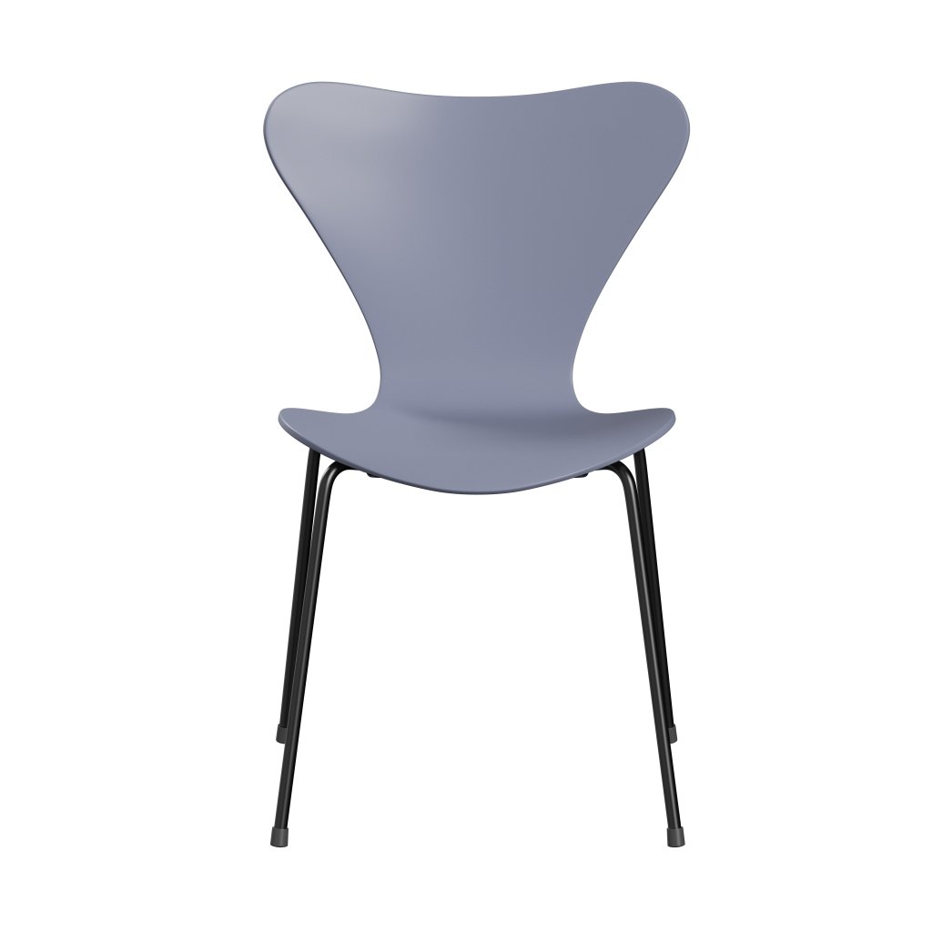 Fritz Hansen 3107 stol uformidlet, svart/lakkert lavendel blå