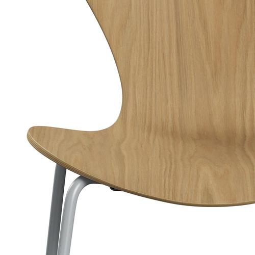 Fritz Hansen 3107 chaise unophastered, gris argenté / placage de chêne naturel