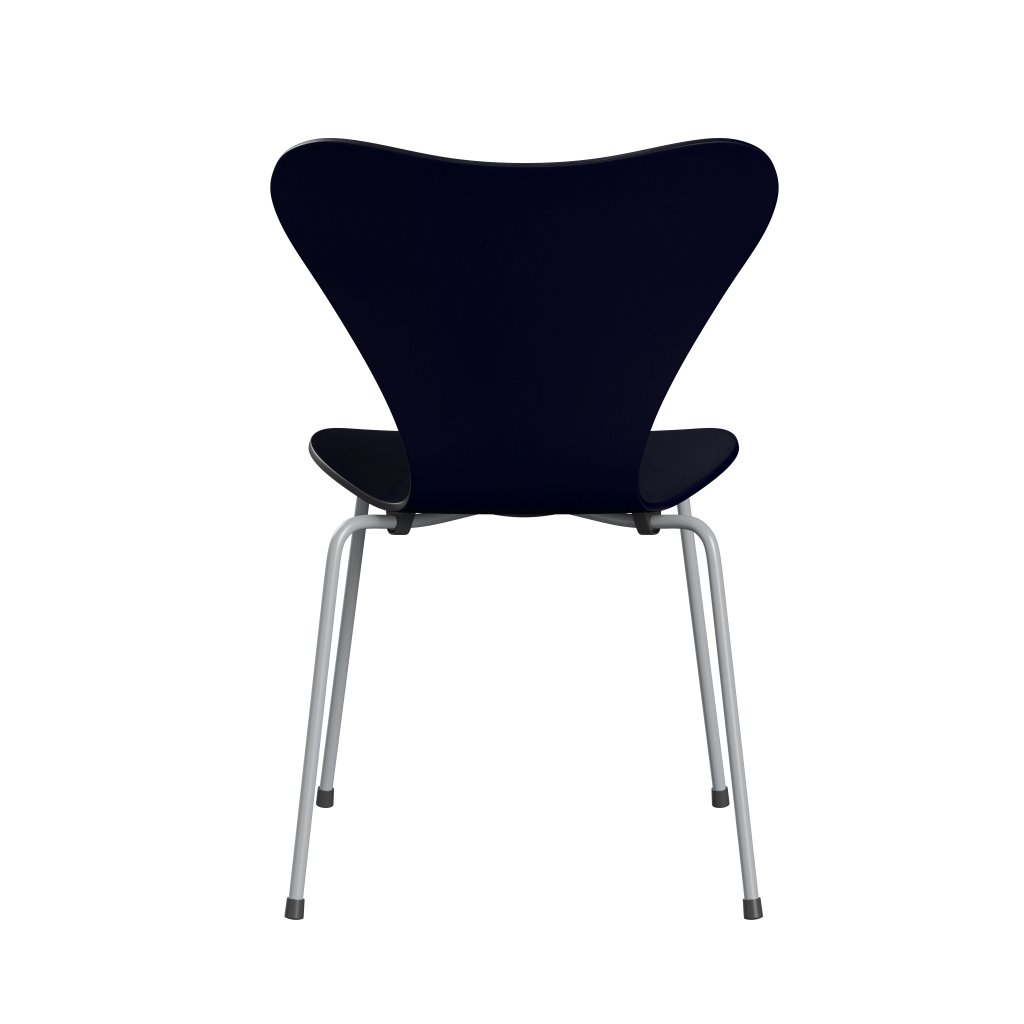 弗里茨·汉森（Fritz Hansen）3107椅子未塑料，银灰色/彩色灰烬午夜蓝色