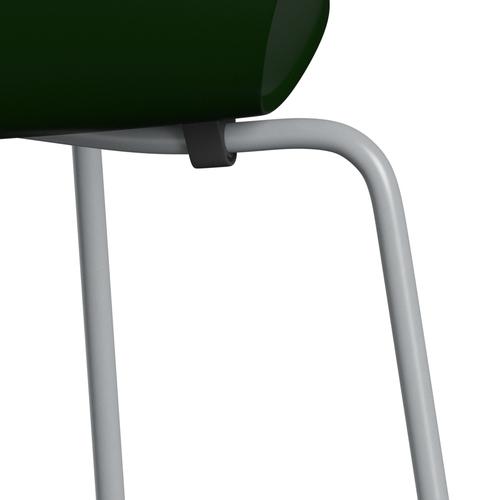 Fritz Hansen 3107 stoel niet -gestoffeerd, zilvergrijs/gelakt groenblijvend