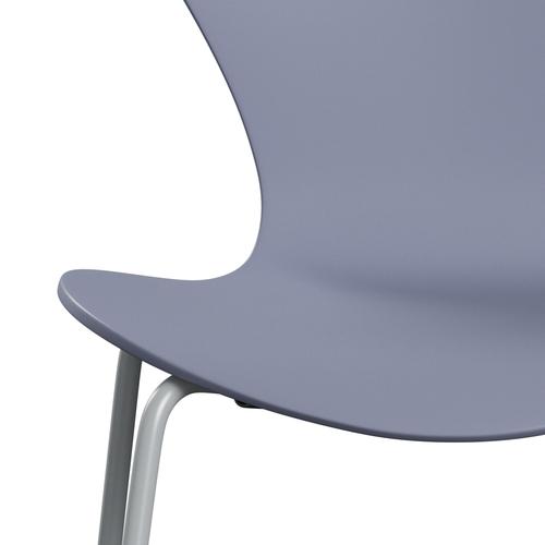 弗里茨·汉森（Fritz Hansen）3107椅子未塑料，银灰色/漆薰衣草蓝色