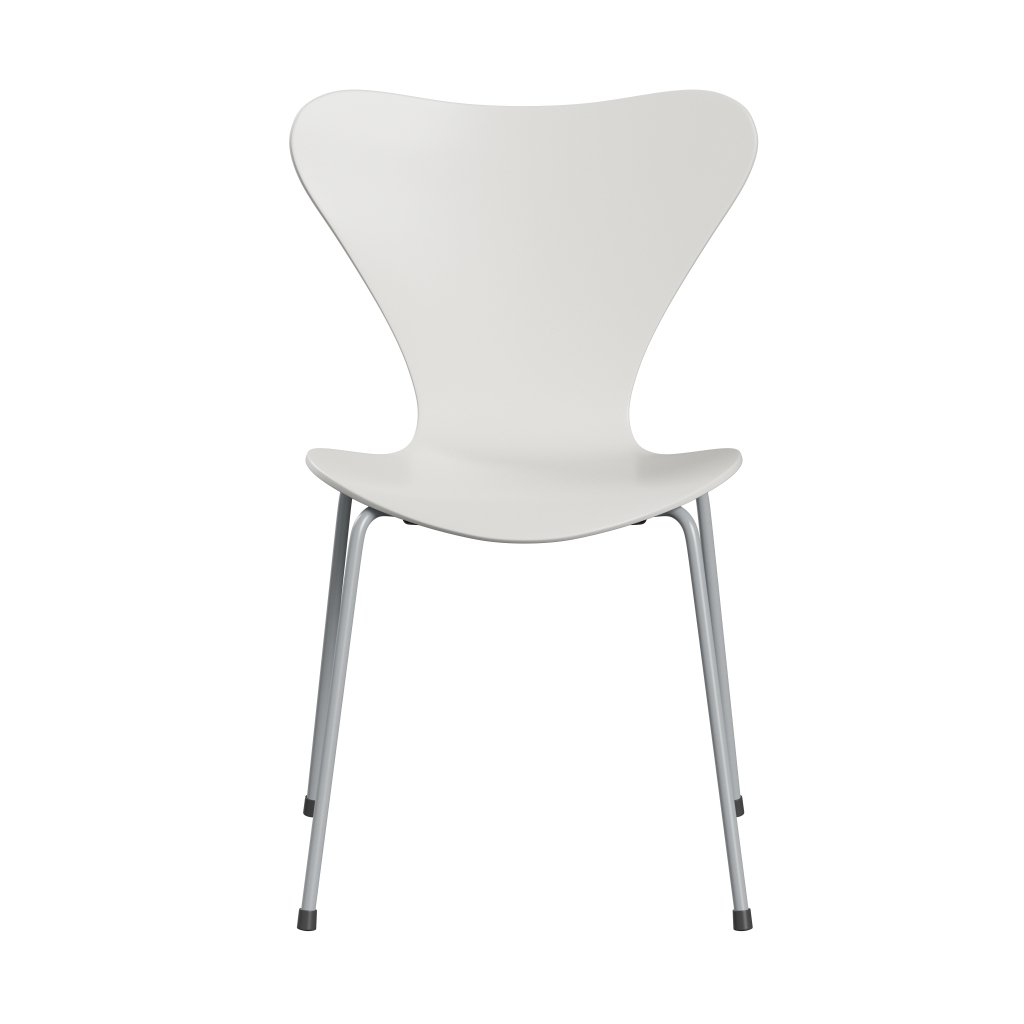 Fritz Hansen 3107 Chair Unupholstered, Silver Grey/Lacquered White
