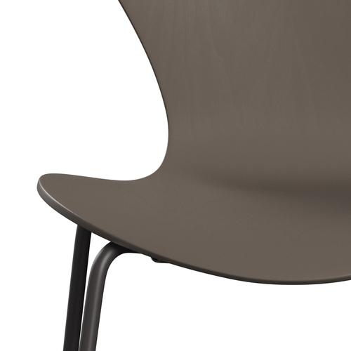 Fritz Hansen 3107 Chair Unupholstered, Warm Graphite/Colored Ash Deep Clay