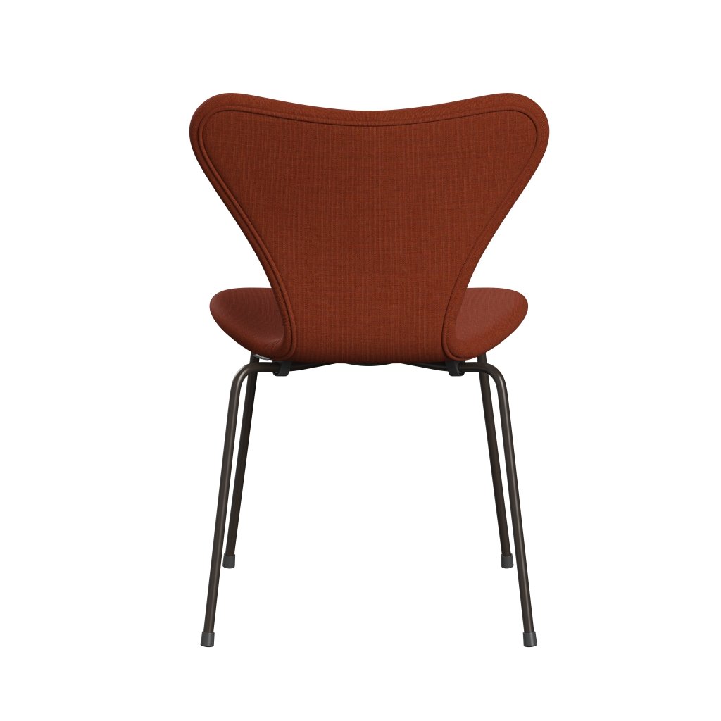Fritz Hansen 3107 Chair Full Upholstery, Brown Bronze/Canvas Brown Pink