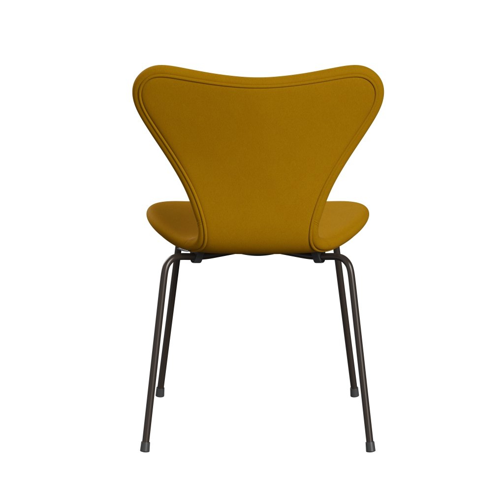 Fritz Hansen 3107 chaise complète complète, bronze brun / confort jaune (C62004)