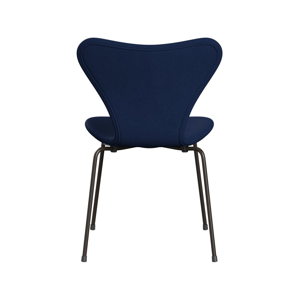 Fritz Hansen 3107 Chair Full Upholstery, Brown Bronze/Comfort Dusty Blue