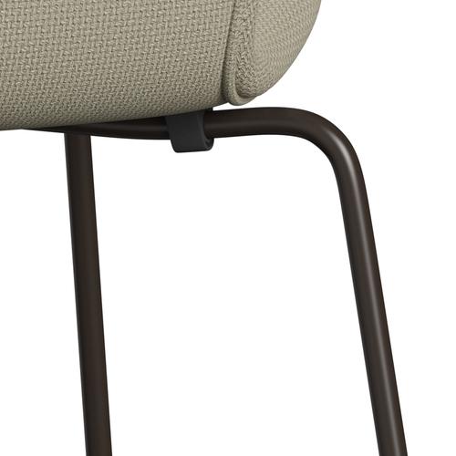 Fritz Hansen 3107 chaise complète complète, bronze brun / sable diablo