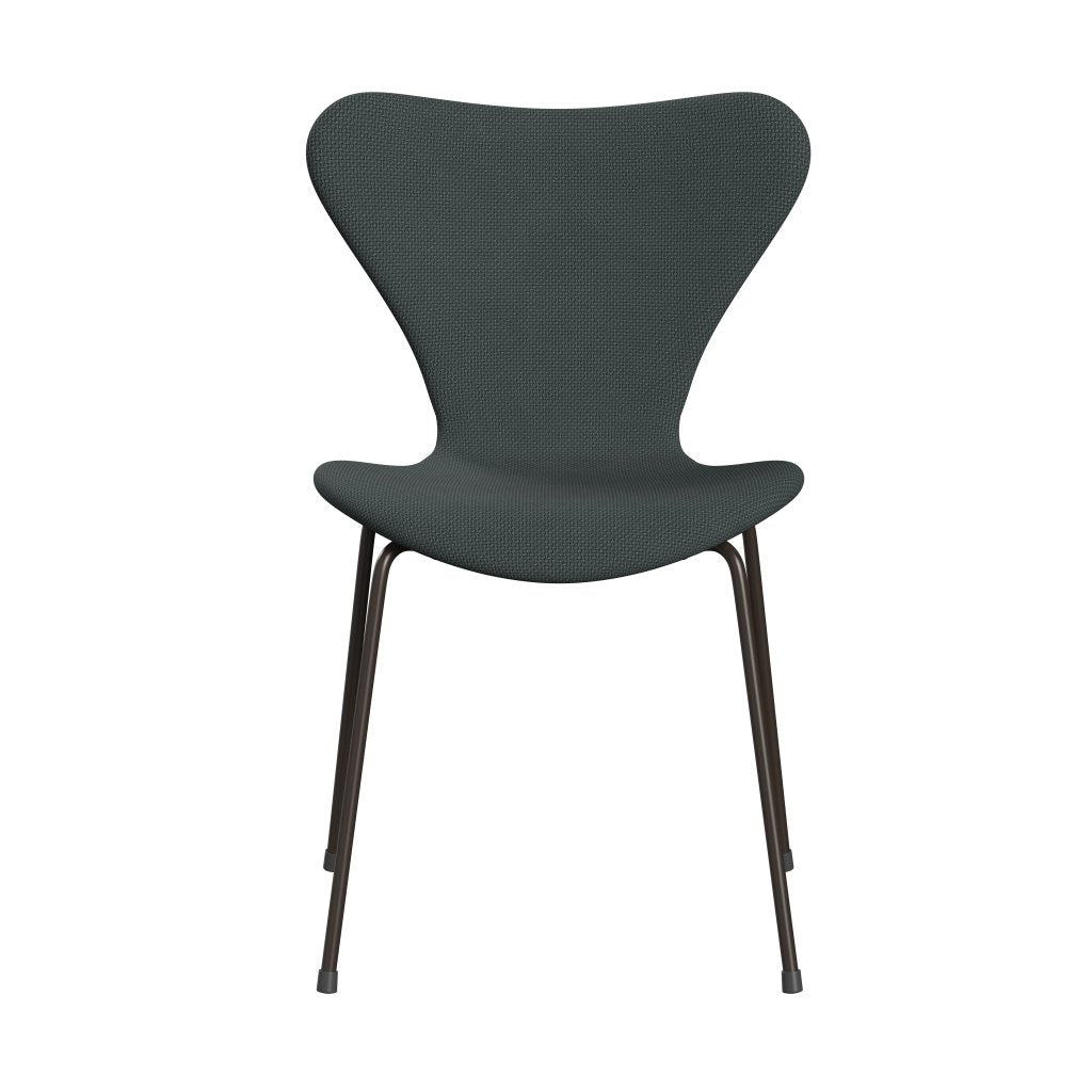 Fritz Hansen 3107 chaise complète complète, bronze brun / gris en acier diablo