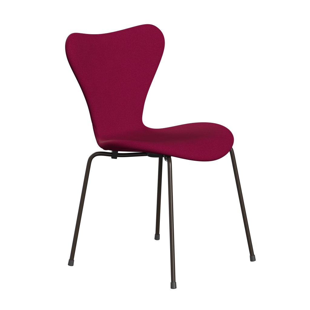 Fritz Hansen 3107 Chair Full Upholstery, Brown Bronze/Divina Pink Dark