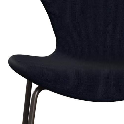 Fritz Hansen 3107 Chair Full Upholstery, Brown Bronze/Fame Navy (F66061)