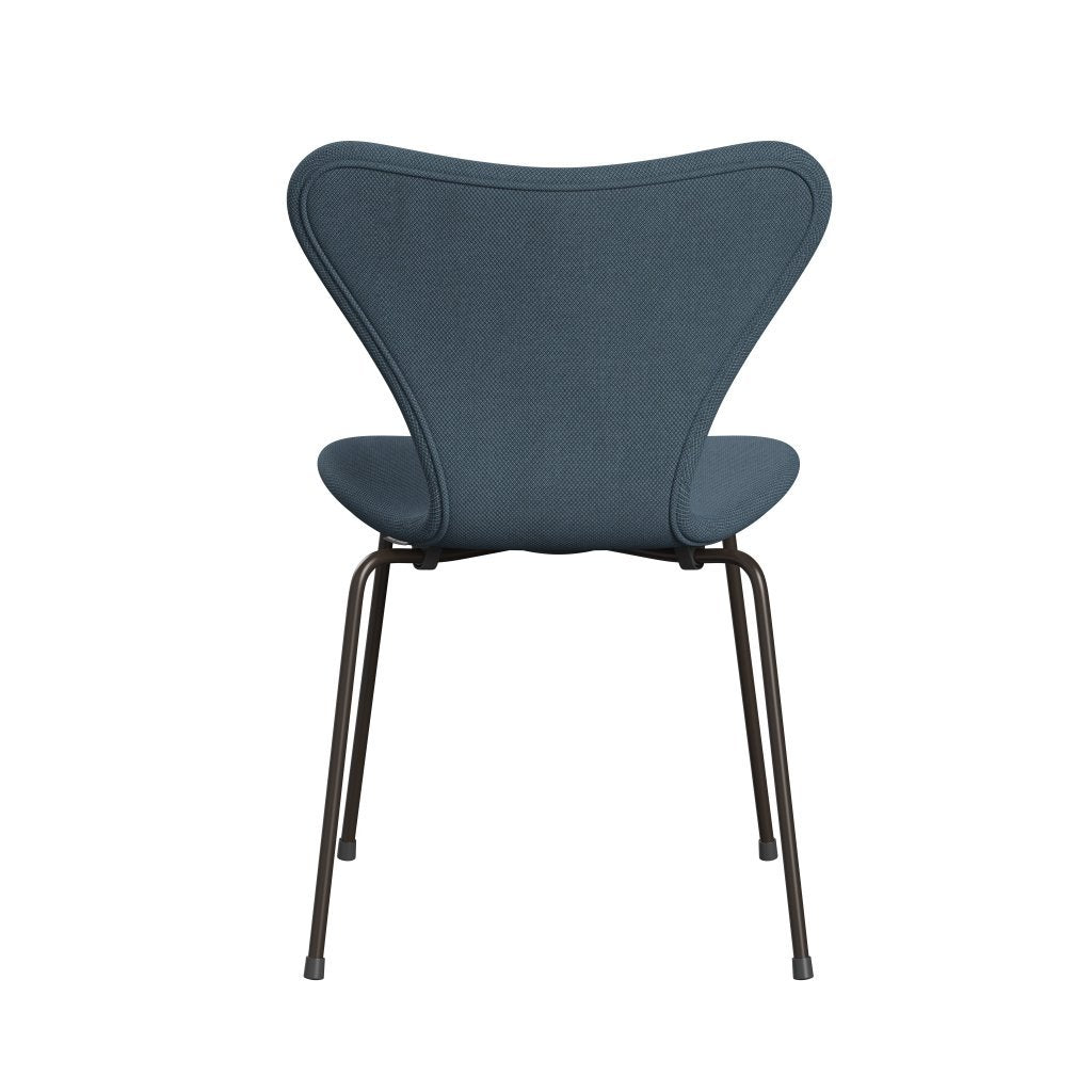 Fritz Hansen 3107 chaise complète complète, bronze marron / Fiord Stone Blue