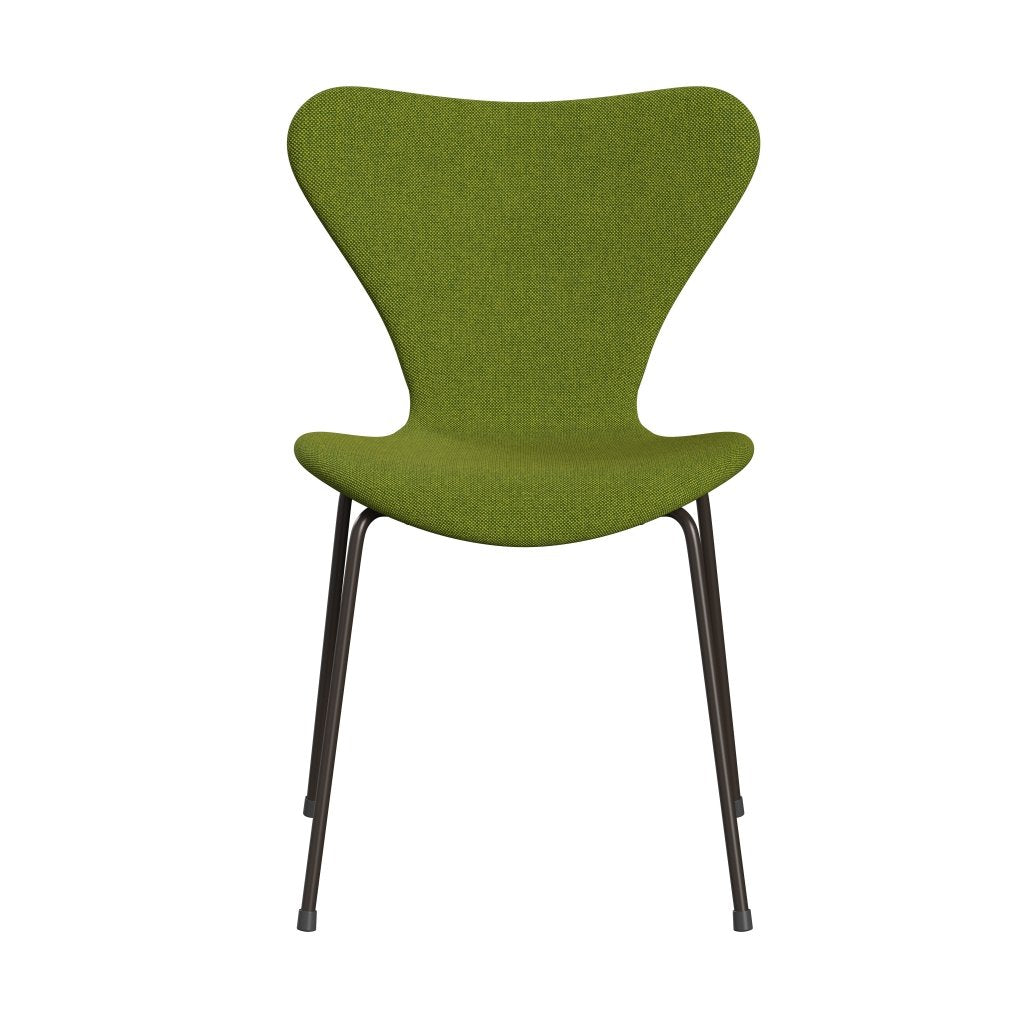 Fritz Hansen 3107 chaise complète complète, bronze brun / vert Hallingdal