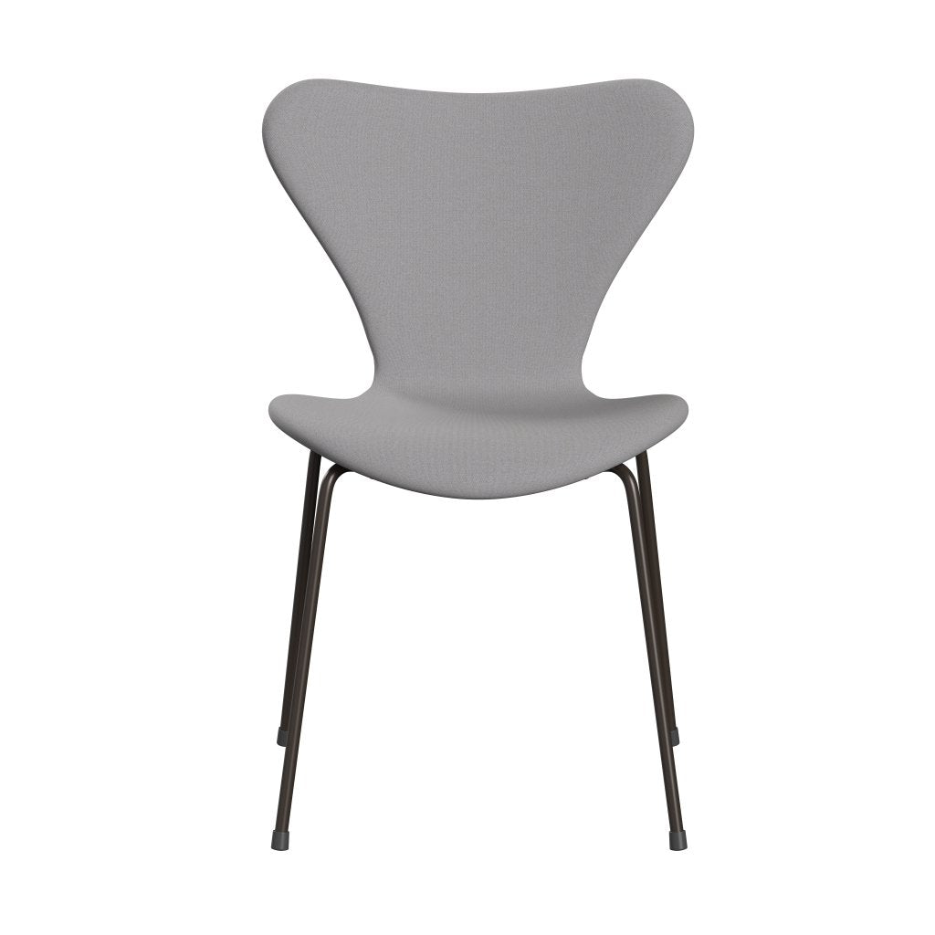 Fritz Hansen 3107椅子全套装饰，棕色青铜/混音灰色/绿色