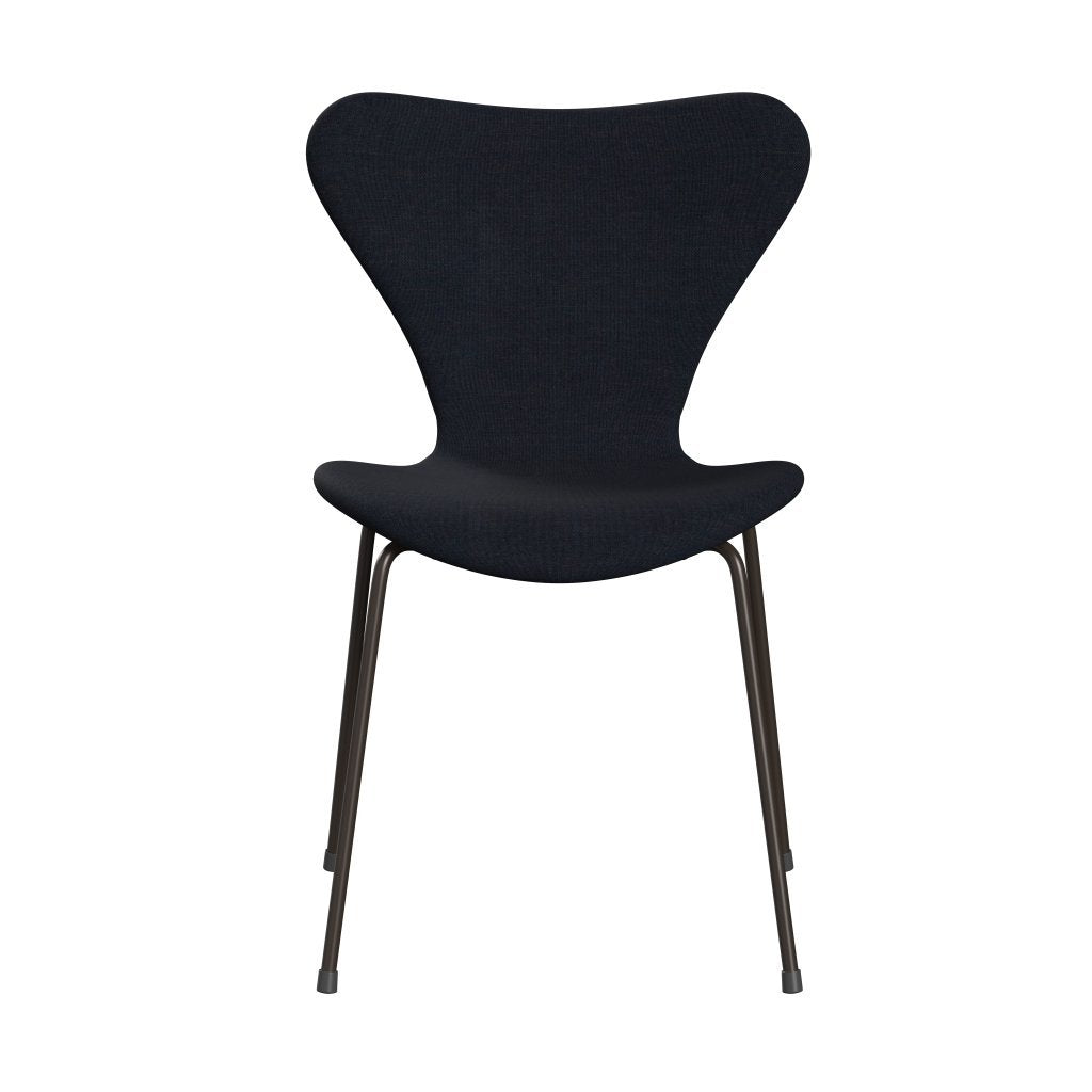 Fritz Hansen 3107 chaise complète complète, bronze brun / remix noir (REM796)