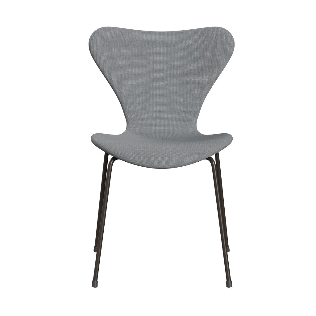 Fritz Hansen 3107椅子全室内装饰，棕色青铜/钢丝浅灰色