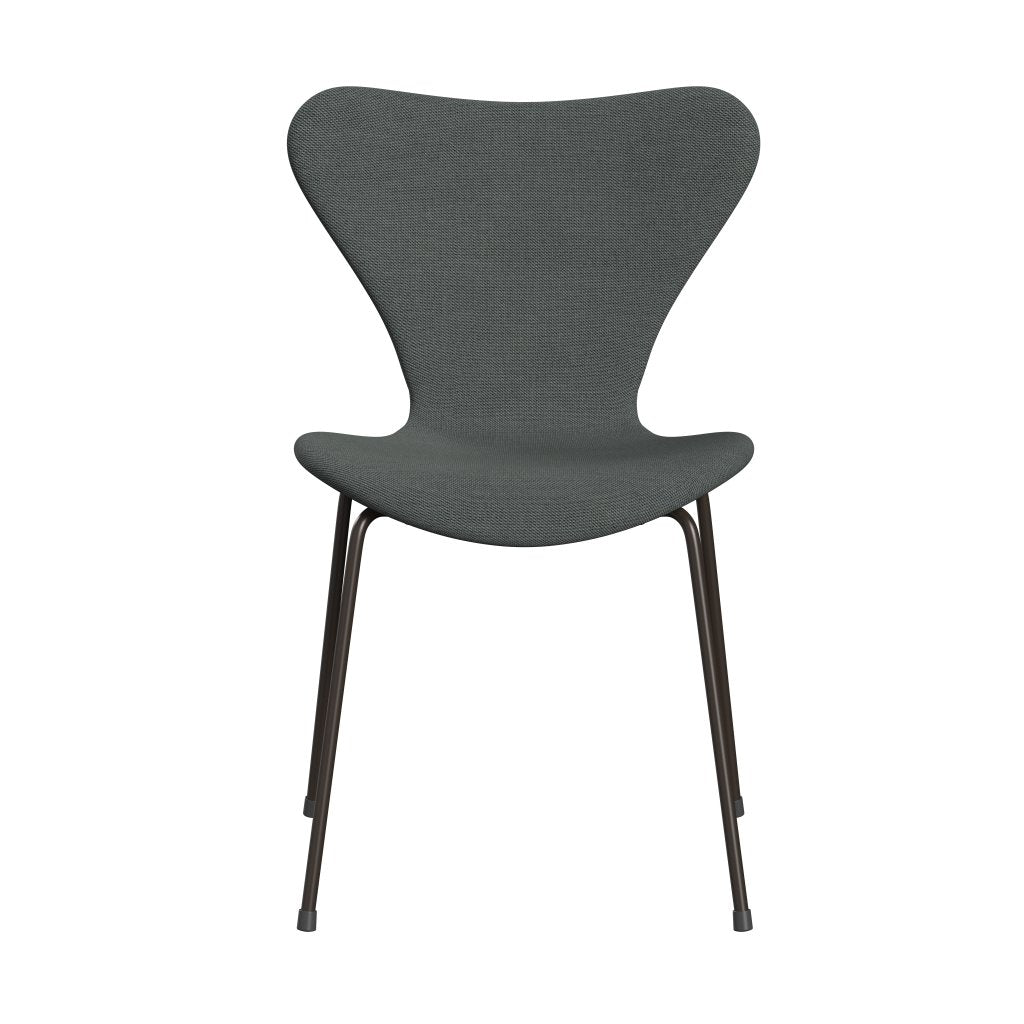 Fritz Hansen 3107 Chair Full Upholstery, Brown Bronze/Steelcut Trio Charcoal