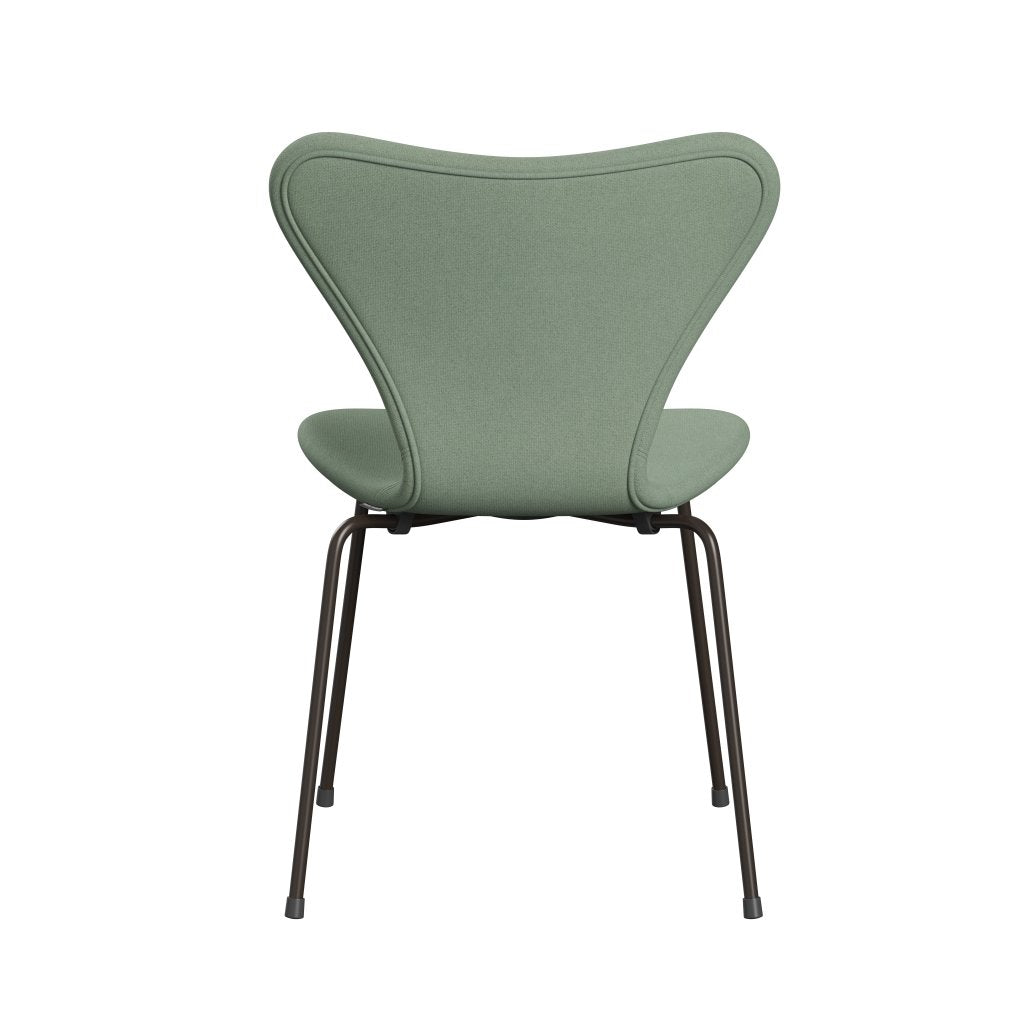 Fritz Hansen 3107 Chair Full Upholstery, Brown Bronze/Tonus Mint Green