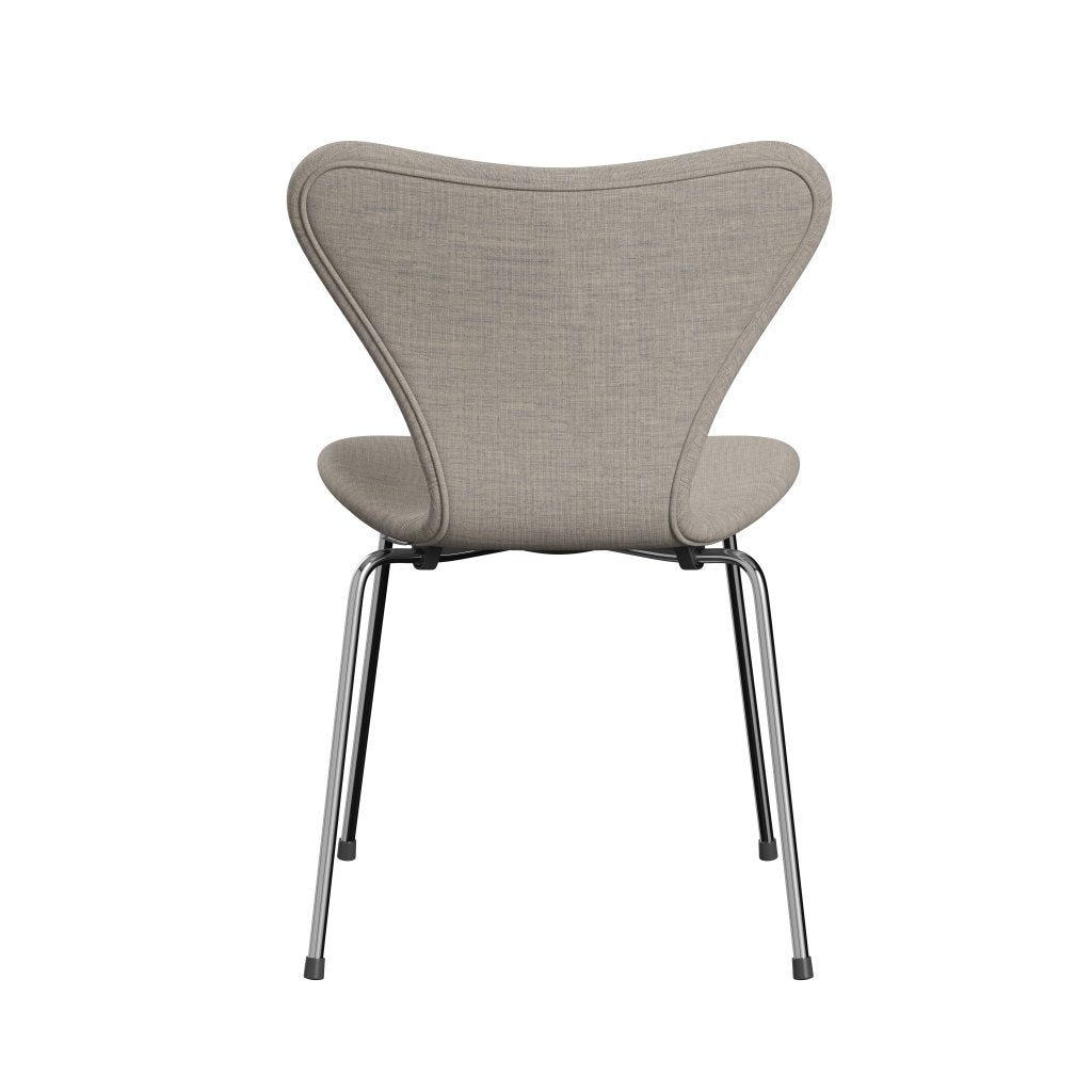 Fritz Hansen 3107 chaise complète complète, chrome / toile beige